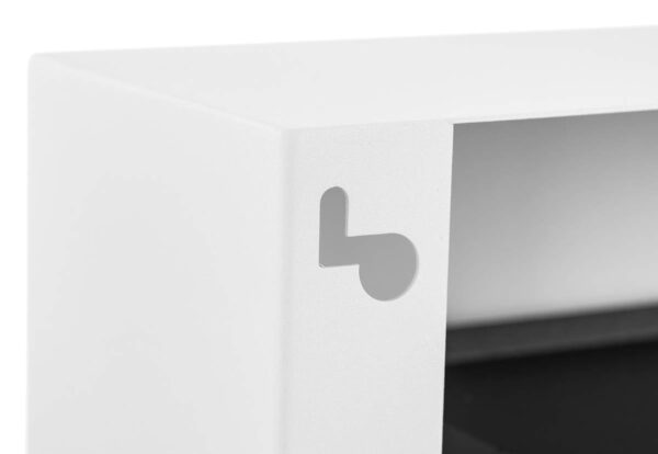 Bio cheminée blanc Nice-House BOX 90x40cm. Cheminée bio éthanol murale 900x400mm blanche. Une biocheminée en forme de boîte à accrocher au mur. Cheminée au bioéthanol sans verre. – Image 5