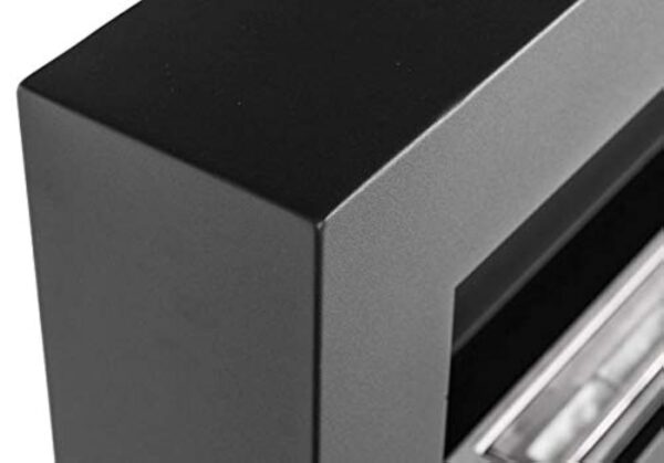 Bio cheminée noir Nice-House Box 90x40cm. Cheminée bio éthanol murale 900x400mm noire. Une biocheminée en forme de boîte à accrocher au mur. Cheminée au bioéthanol sans verre. – Image 4