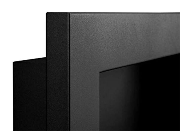 Bio cheminée noir mat SLIM 65x40cm. Cheminée au bioéthanol à suspendre directement au mur ou à monter dans une ouverture murale. Biocheminée avec verre. Cheminée bio éthanol suspendue – Image 5