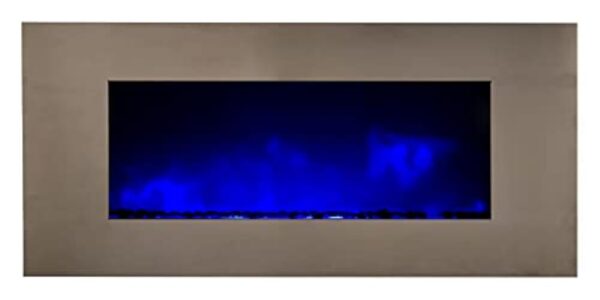 Chemin’Arte - Cheminée Électrique Murale Pure INOX XXL - Conçue en France - 120 x 13 x 52 cm - Garantie 2 Ans – Image 4