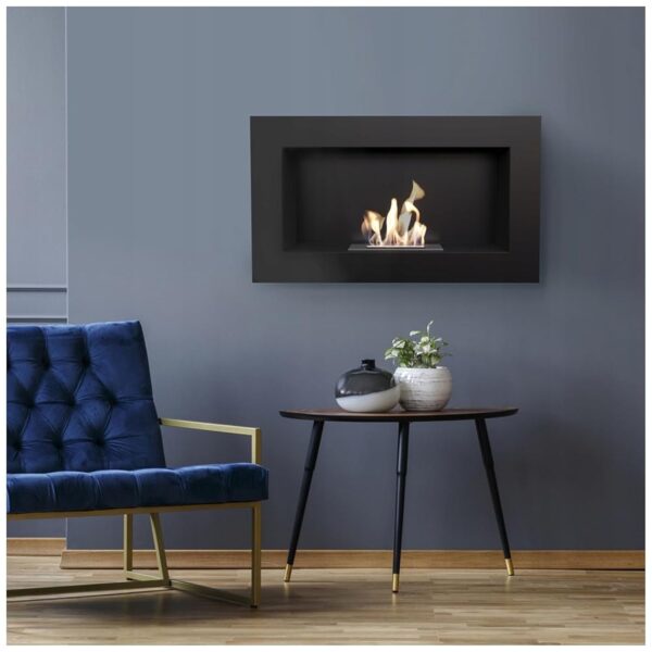 Cheminée Bio KRATKI cheminée Murale décorative Golf Noir 374mm x 648mm TÜV - Homologuée Rhénanie – Image 6