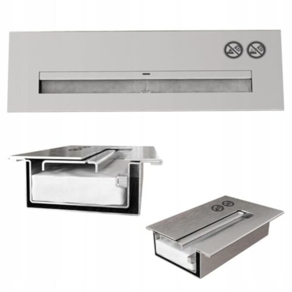 Cheminée Bio KRATKI cheminée Murale décorative Golf Noir 374mm x 648mm TÜV - Homologuée Rhénanie – Image 9