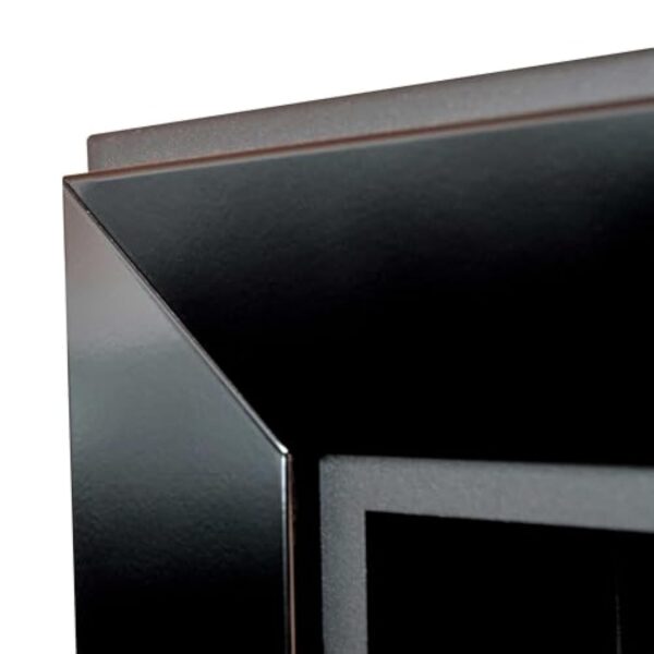Cheminée au bioéthanol, rame120 avec verre de protection 1200 mm x 490 mm, noir semi-mat. – Image 5