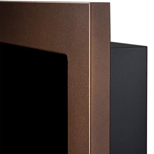 Cheminée au bioéthanol bio 900 x 400 mm Cheminée murale en gel marron foncé/bronze mat + vitre en verre + support (certifié TÜV - Rheinland) – Image 7