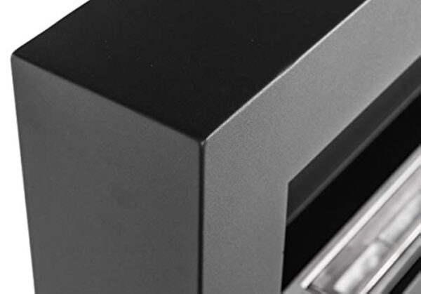 Cheminée au bioéthanol sur pied 90 x 40 cm avec panneau en verre Noir 900 x 400 mm – Image 10