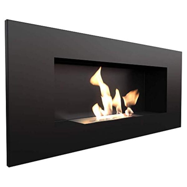 Cheminée bio KRATKI DELTA2 | 400 x 900 cm | Conteneur de 0,5 L | Noir | sans vitrage | Cheminée éthanol murale | Idéal pour la maison, le salon ou la chambre | Testé TÜV - Rhénanie – Image 2
