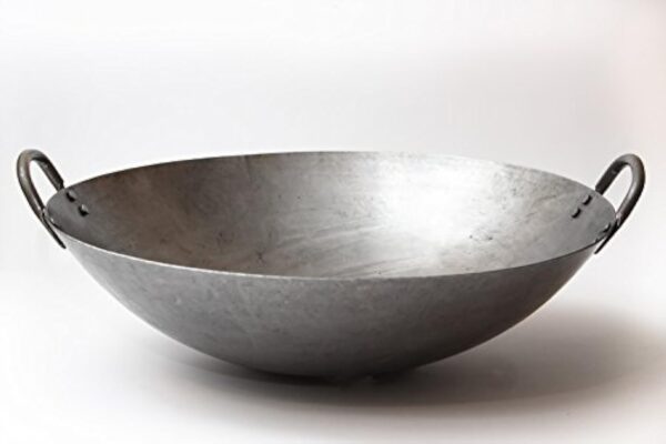 Craft Wok Grand wok lourd de 16 pouces de style canton en acier au carbone martelé à la main (diamètre 40cm, fond rond)/731W87 – Image 4