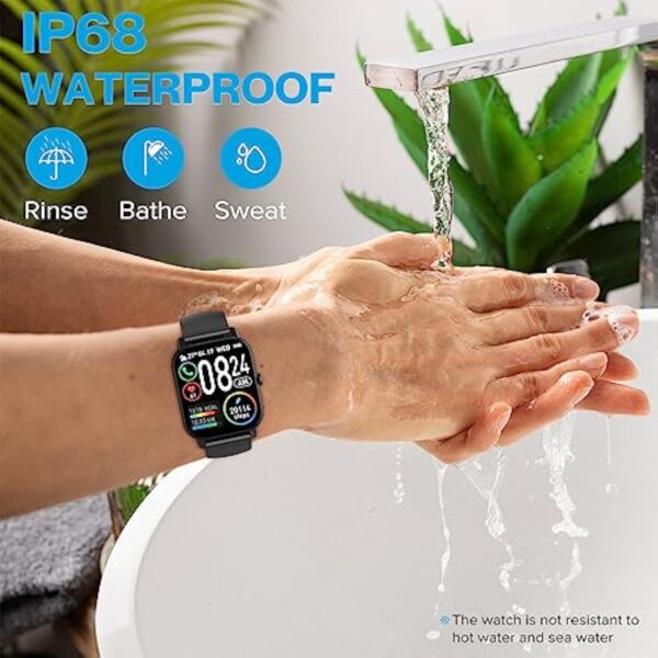 DUSONLAP Montre Connectée Femme Homme avec Appel Bluetooth, 1.85" Smartwatch avec 112 Modes Sportifs Podometre/Sommeil/Cardiofrequencemetre, Montre Sport Etanche IP68, Smart Watch pour Android iOS – Image 6