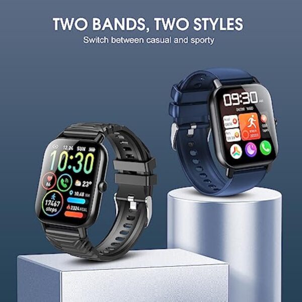 Ddidbi Montre Connectée Femme Homme avec Appel Bluetooth, 1.85" HD Smartwatch avec Podometre/Cardiofrequencemetre/Sommeil, 112 Modes Sportifs, Etanche IP68 Smart Watch pour Android iOS – Image 7