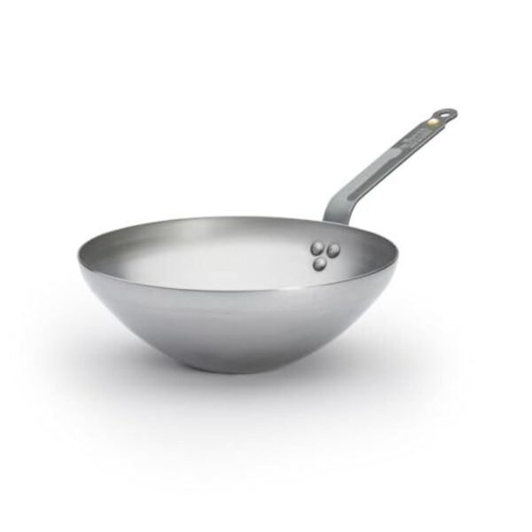 De Buyer - Wok à queue MINERAL B en acier - Diamètre 28 cm, base 8 cm - 5618.28