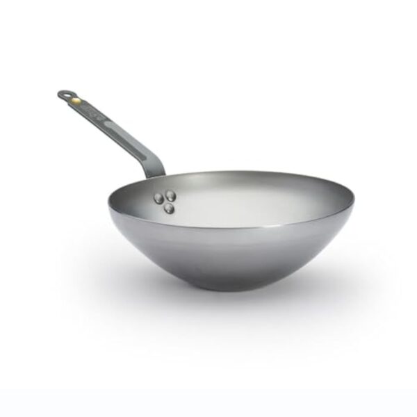 De Buyer - Wok à queue MINERAL B en acier - Diamètre 28 cm, base 8 cm - 5618.28 – Image 3