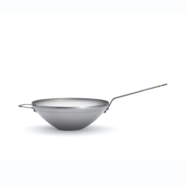 De Buyer - Wok à queue MINERAL B en acier, anse face à queue - Diamètre 32 cm, base 8 cm - 5618.32 – Image 4