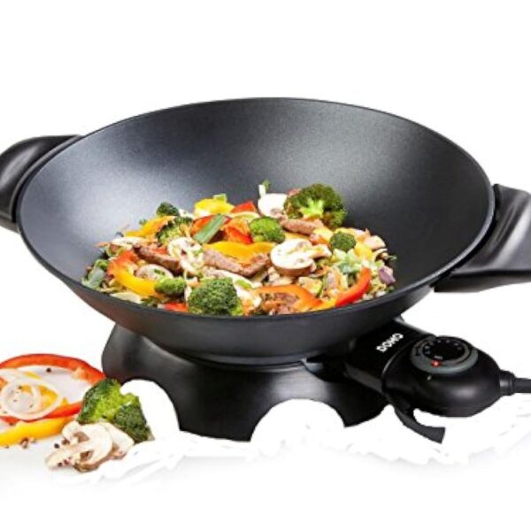 Domo DO-8708W Grand Wok Electrique Aluminium Noir 5 L