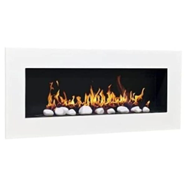 Don Fuego XXL Cheminée à l’éthanol, cheminée au gel, cheminée murale, avec 24 pierres décoratives