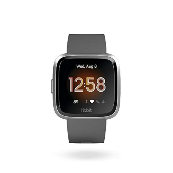 Fitbit Versa Lite - Montres Connectées Forme, Sport et Bien-être : Plus de 4 Jours d’autonomie, Étanche, Suivi Fréquence Cardiaque, Charcoal/Silver Aluminum – Image 3