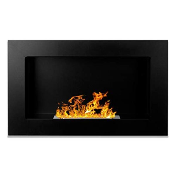 GMT Cheminée au bioéthanol écologique sans fumée Noir 65 x 40 cm – Image 4