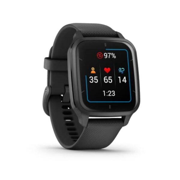 Garmin Venu Sq 2 – Music Edition - Montre connectée GPS Multisports avec écran AMOLED et Suivi santé - Gray avec Bracelet Noir - Boîtier 40 mm – Image 5