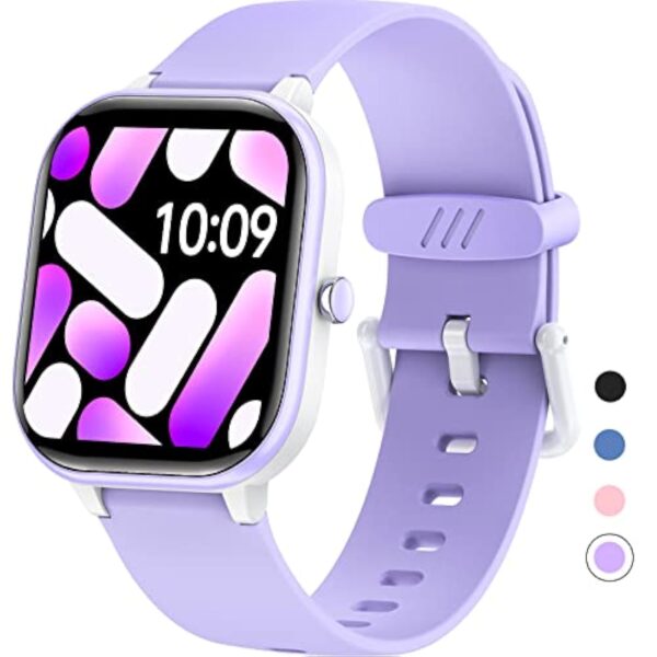 HENGTO Fitness Tracker Montre pour Enfants, Montre Intelligente étanche IP68 avec 19 Modes de Sport, podomètre, Moniteur de Sommeil, Excellent Cadeau pour Filles Adolescents 6-16 (Mauve) – Image 2