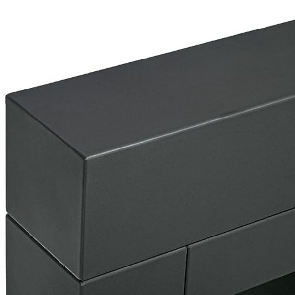 HOMCOM Cheminée bioéthanol brûleur 0,9 L, Environ 3 h de durée de Combustion 73 x 20 x 75 cm Couverture 20-25 m² Acier Noir – Image 10