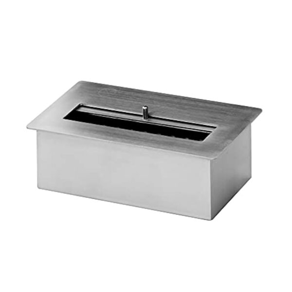 HOMCOM Cheminée bioéthanol Murale encastrable brûleur 1.5 L, Environ 3 h de durée de Combustion 80L x 14l x 54H cm Couverture 25-30 m² Acier INOX – Image 10