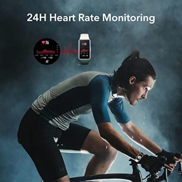 HONOR Band 7 Smartwatch Grand écran AMOLED de 1,47 Pouces, 14 Jours de Surveillance de la fréquence Cardiaque SpO2, du Sommeil et du Stress, 96 Modes d'entraînement, 5ATM Tracker d'activité, Vert – Image 4