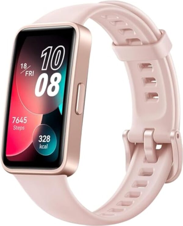 HUAWEI Band 8 Montre Connectée,Écran Tactile sans bordure,Suivi du sommeil,100+ Modes d'entrainement,Charge rapide,longue durée,10001+Cadrans au Choix,Étanche,Compatible avec iPhone et Android,Rose
