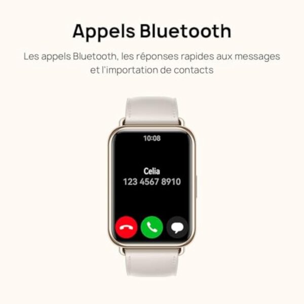 HUAWEI Watch FIT 2 SmartWATCH, écran 1,74' FullView, appels Bluetooth, Gestion de la santé, Longue durée de Vie de la Batterie, entraînement Rapide animé, Capture SpO2, Garantie 38 Mois, Noir – Image 3