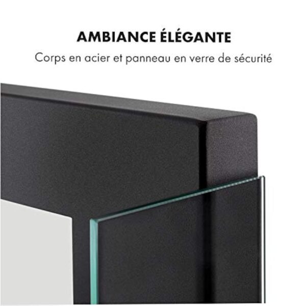 KLARSTEIN Phantasma Vidro - Cheminée à l'éthanol, brûleur à bioéthanol inodore et sans fumée en INOX, Puissance calorifique:3,6 KW, réservoir 0,8L, durée de Combustion env. 2h, Noir Charbon – Image 7