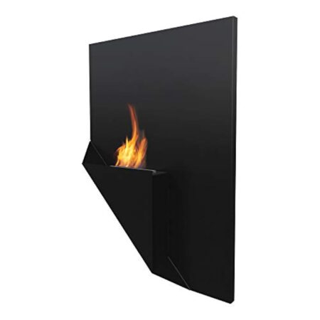 KRATKI Cheminée Murale décorative Papa - 900 x 650 mm - Récipient de 0,2 l - Noir - Idéal pour la Maison, Le Salon ou la Chambre à Coucher - Certifié TÜV Rhénanie