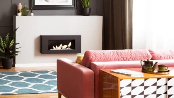 KRATKI Delta Flat Cheminée Bio Ethanol + Galets 2 kg + Entonnoir | Montage Mural Feu Réel, Récipient Bio, 0.4 l, Certifié TÜV | Acier, 40 x 90 cm, Noir Mat – Image 7