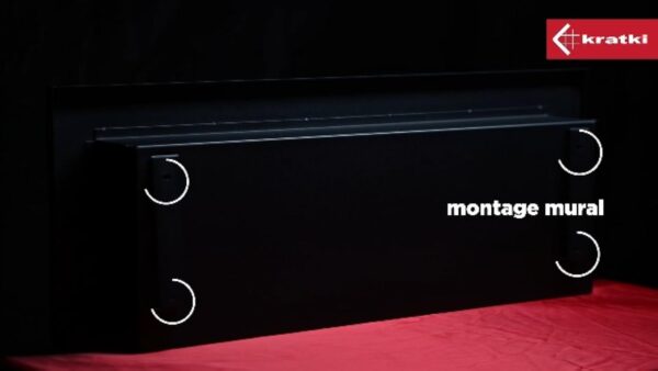 KRATKI Delta Slim Cheminée Bio Ethanol + Galets + Entonnoir | pour Installation Murale ou Encastrement d'angle, avec Vitrage l Récipient Bio 0.4 l, Certifié TÜV | Acier, 40 x 90 cm, Noir – Image 4