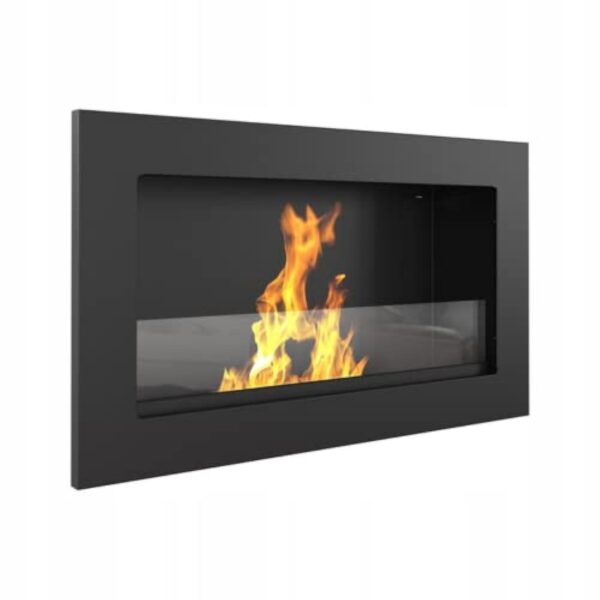 KRATKI Golf 2 Cheminée Murale en bioéthanol pour intérieur en Acier revêtu par Poudre avec vitrage 36 x 62 cm 0,2 l – Image 4