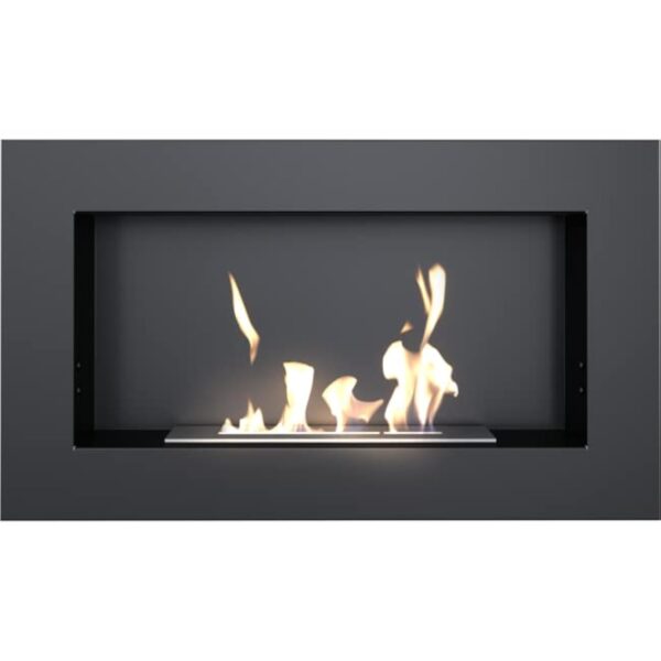 KRATKI Golf Flat Cheminée au bioéthanol d'intérieur + Galets + Entonnoir + Set d'aromathérapie Bioconteneur Mural 0,4 l Acier Enduit de Poudre certifié TÜV 37 x 64 cm – Image 3