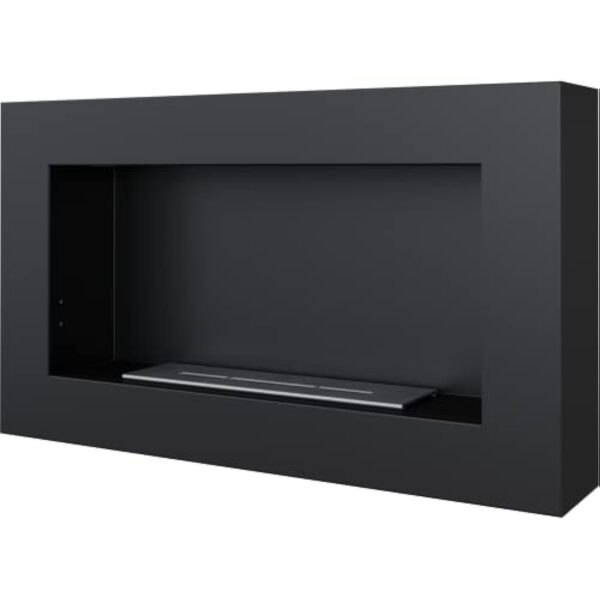 KRATKI Golf Flat Cheminée bioéthanol intérieure Biocontainer Mural 0,4 l Acier Enduit de Poudre certifié TÜV Ligne de Longueur de feu 21 cm 37 x 64 cm – Image 6
