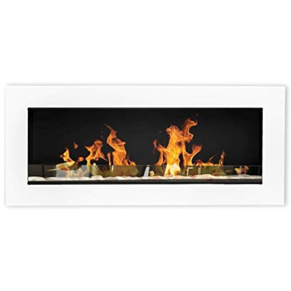 Kaminbau Mierzwa Cheminée au gel cheminée au bioéthanol cheminée murale modèle TCP incl. lot de boîtes de brûleur en verre de sécurité et extincteur de flamme en acier inoxydable – Image 3