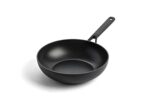 KitchenAid Classic Forged Aluminium Wok antiadhésif 3 couches de fabrication allemande, 28 cm/3,6 litres, pour induction et four, noir.