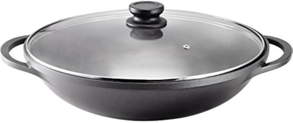 Kopf 124184 Wok Mai-Lu, fonte d’aluminium, Ø 36 cm, avec couvercle en verre et accessoires – Image 3