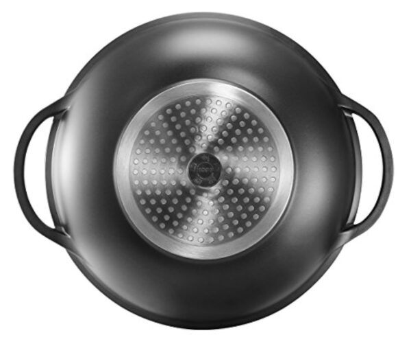Kopf 124184 Wok Mai-Lu, fonte d’aluminium, Ø 36 cm, avec couvercle en verre et accessoires – Image 4