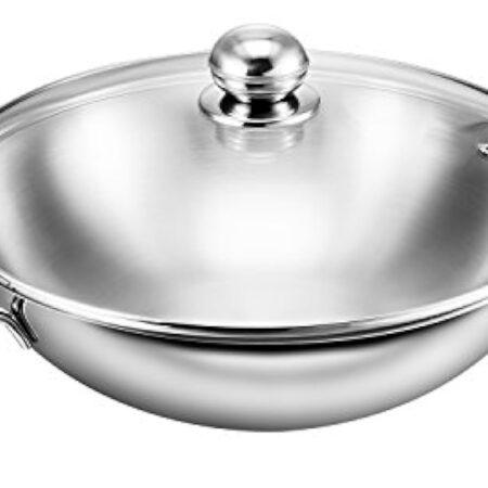 Kopf 125419 Wok Josie, Ø 32 cm, inox, avec couvercle en verre