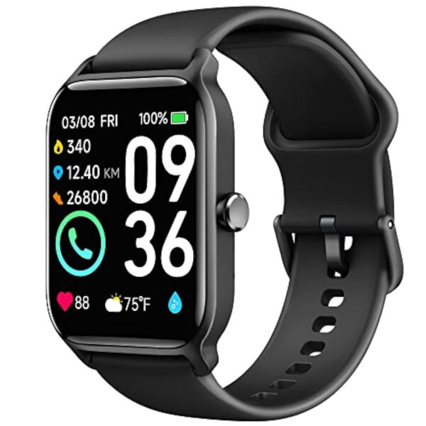 Montre Connectée (Émettre et Répondre Appels), 1,8" Smartwatch avec Alexa Intégré, Montre Intelligente Femme/Homme avec Fréquence Cardiaque/Sommeil/SpO2, Tracker avec 100+ Modes Sportifs, Étanche IP68