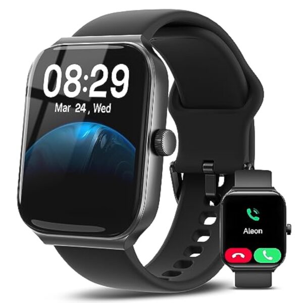 Montre Connectée, 1.95" Smartwatch Sport avec Appel Bluetooth pour Homme Femme, Bracelet Intelligent Étanche IP68 avec Alex, Cardiofrequencemetre, Moniteur Sommeil, Smart Watch Digital for IOS/Android