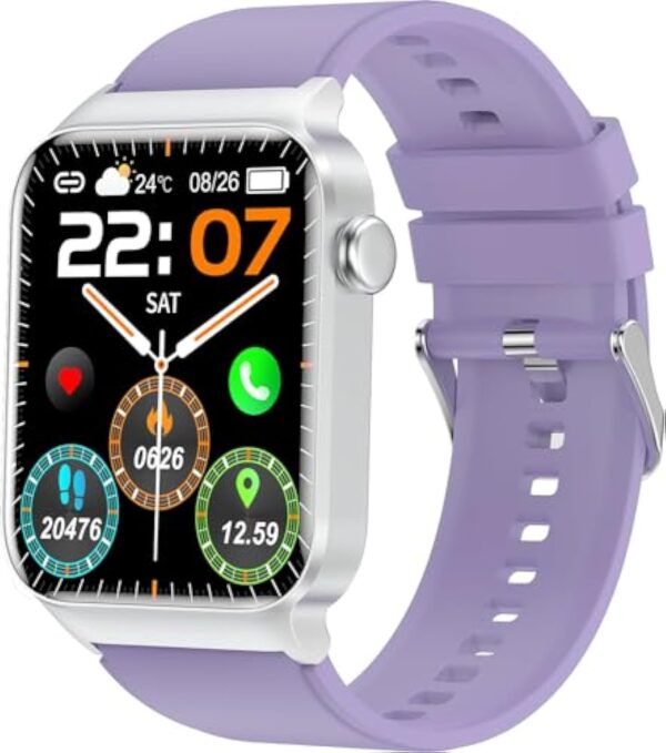 Montre Connectée Homme Femme, 1.85" HD Smartwatch avec Appel Bluetooth,113 Modes Moniteur Sommeil Cardiofréquencemètre, Podometre Calories Montre Intelligente Bracelet Etanche IP68 pour Android iOS – Image 2