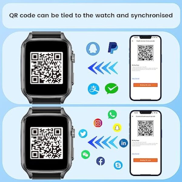 Montre Connectée Homme Repondre Appel - Smartwatch Sport 2,0 Pouces Étanche Écran Tactile Bracelet Connectee avec Moniteur de Sommeil Fréquence Cardiaque Podomètre Fitness Tracker pour Android iOS – Image 6
