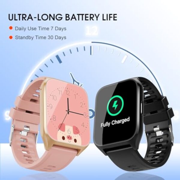 Montre Connectée Femme Homme avec Appel Bluetooth, 1.85" HD Smartwatch Etanche IP68 Montre Sport 112 Modes Sportifs,Podometre Cardiofrequencemetre Sommeil,Montre Intelligente Bracelet pour Android iOS – Image 8