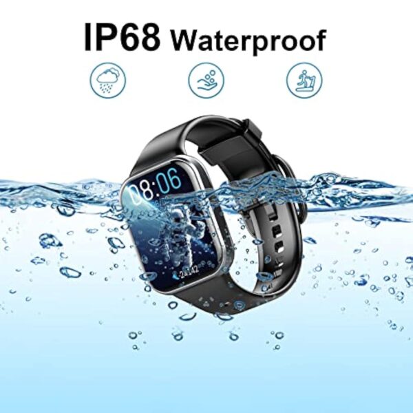Montre Connectée Homme, 1.69" Montre Femme Smart, 25 Modes Sportifs Smartwatch Sport avec De Fréquence Cardiaque Sommeil Moniteur, Réveil, Notifications, Etanche IP68 Montre Intéligente pour Android – Image 8