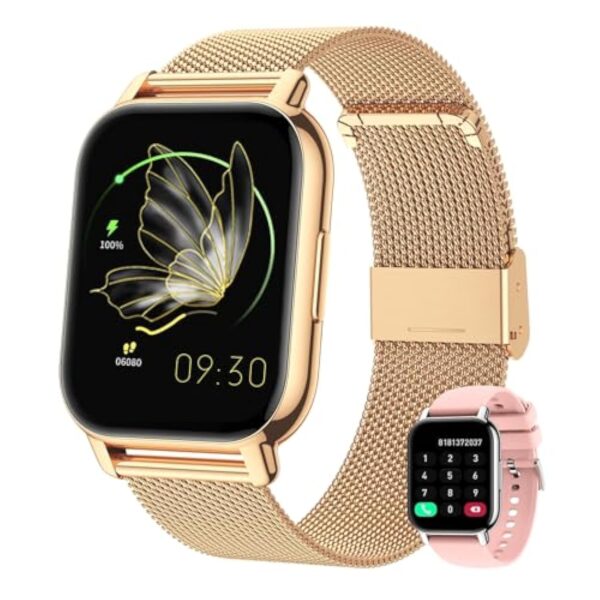 Narcid Montre Connectée Femme Homme 1.85" HD avec Appel Bluetooth,Smartwatch 112 Modes Sportifs avec Etanche IP68,Podometre de Sommeil/Fréquence Cardiaque SpO2 pour Android iOS