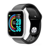 Over The Clound Montre Connectée Femme Homme, Appels Bluetooth Assistant Vocal Message - Étanche Écran Tactile Moniteur de Sommeil Fréquence Cardiaque Podomètre Fitness Tracker pour Android iOS
