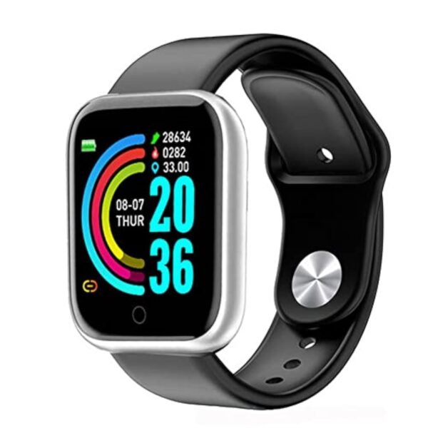Over The Clound Montre Connectée Femme Homme, Appels Bluetooth Assistant Vocal Message - Étanche Écran Tactile Moniteur de Sommeil Fréquence Cardiaque Podomètre Fitness Tracker pour Android iOS – Image 2