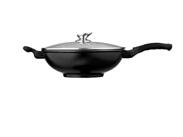 Pradel Excellence - 52885M - Wok 32 cm "Façon Pierre" avec Couvercle en Verre, tous Feux dont Induction – Image 4