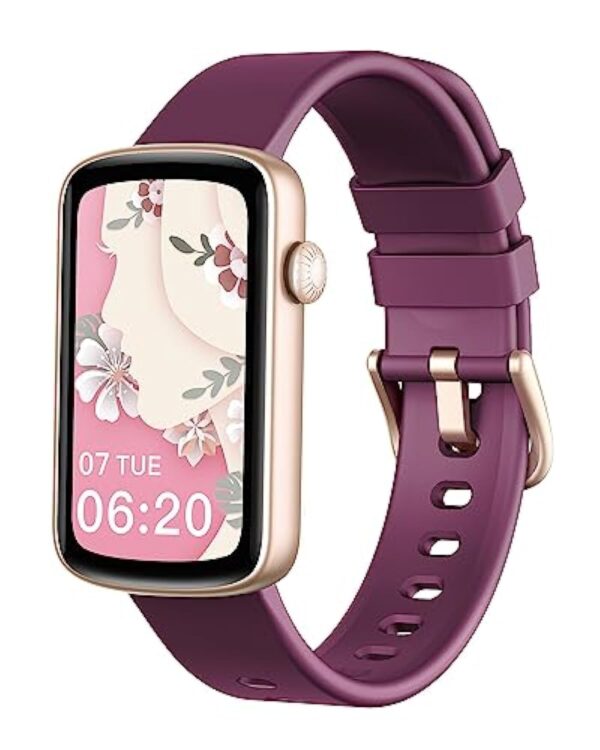 SHANG WING Montre Connectée Femme Montre Sport Bracelet Connecté Podometre Cardiofrequencemetre Oxymetre Trackers d'Activité Smartwatch Etanche IP68 pour Android iOS Notification SMS/Appel Violet – Image 2
